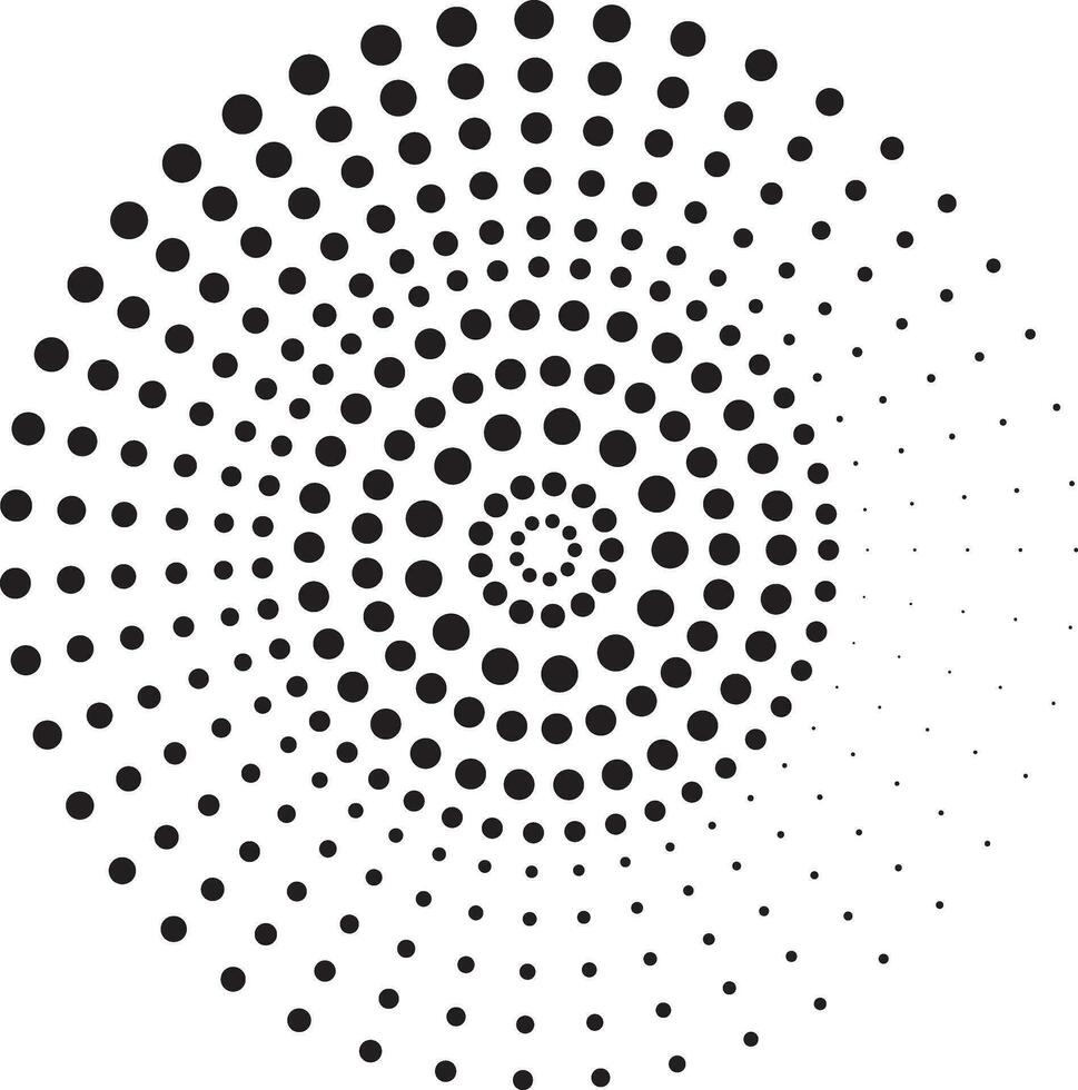 Black Halftone Circle vector