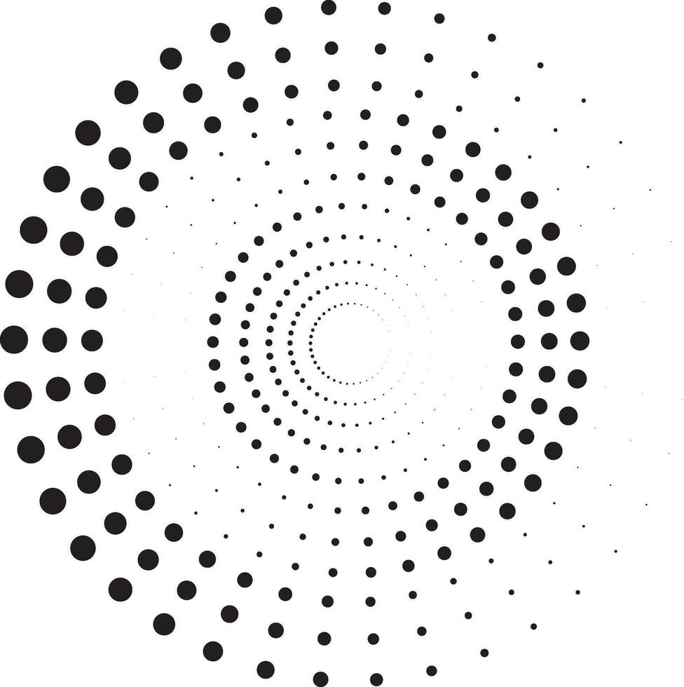 Black Halftone Circle vector