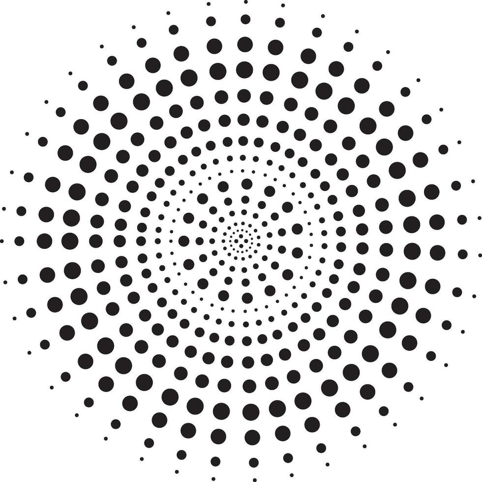 Black Halftone Circle vector