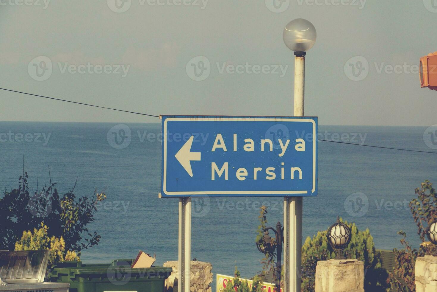 interesting original Turkish streets and houses in the city of Alanya photo