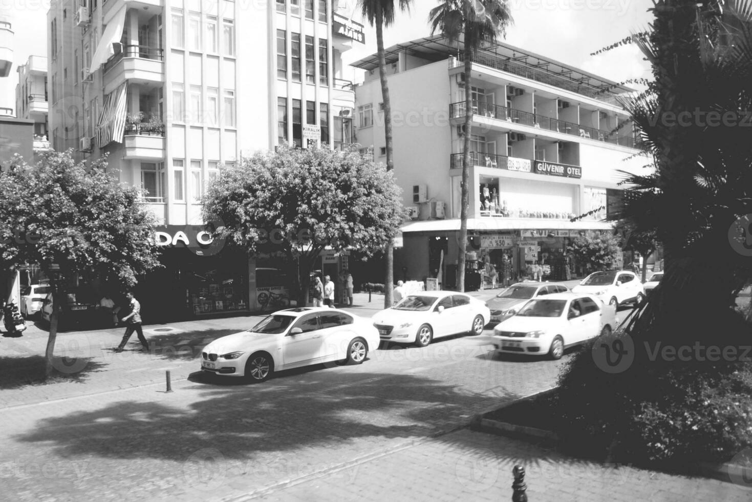 interesante original turco calles y casas en el ciudad de Alanya foto