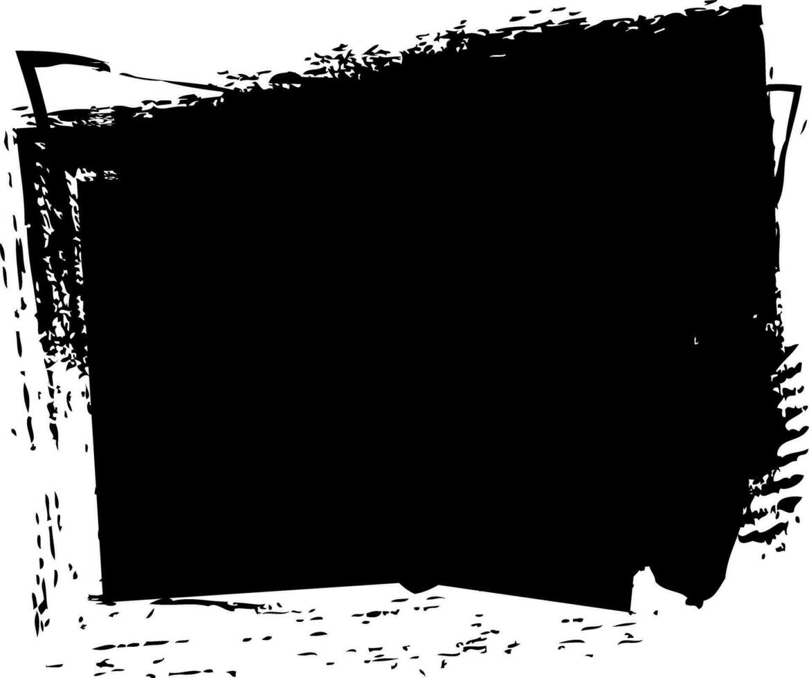 Grunge Black Paint Stain Vector Banner EPS