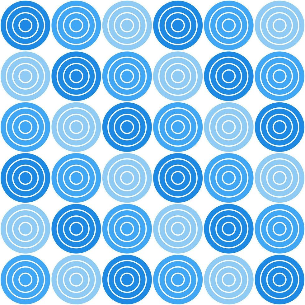 azul circulo modelo. circulo vector sin costura modelo. decorativo elemento, envase papel, pared losas, piso losas, baño losas.