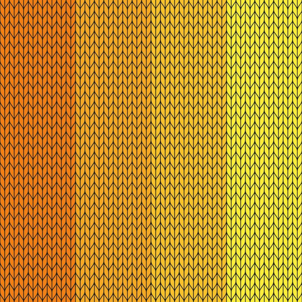 Yellow gradient knitted pattern. knitted vector pattern. Seamless gradient pattern for clothing, wrapping paper, backdrop, background, gift card.