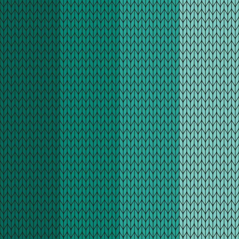 Green gradient knitted pattern. knitted vector pattern. Seamless gradient pattern for clothing, wrapping paper, backdrop, background, gift card.