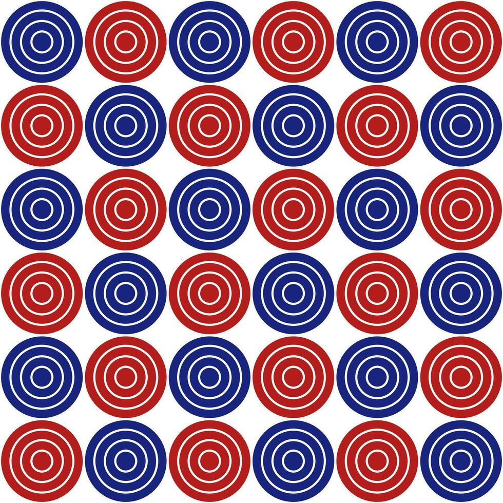 4th of July circle pattern. Circle vector seamless pattern. Decorative element, wrapping paper, wall tiles, floor tiles, bathroom tiles.