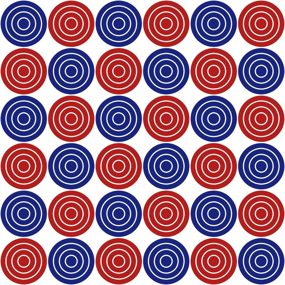 4th of July circle pattern. Circle vector seamless pattern. Decorative element, wrapping paper, wall tiles, floor tiles, bathroom tiles.