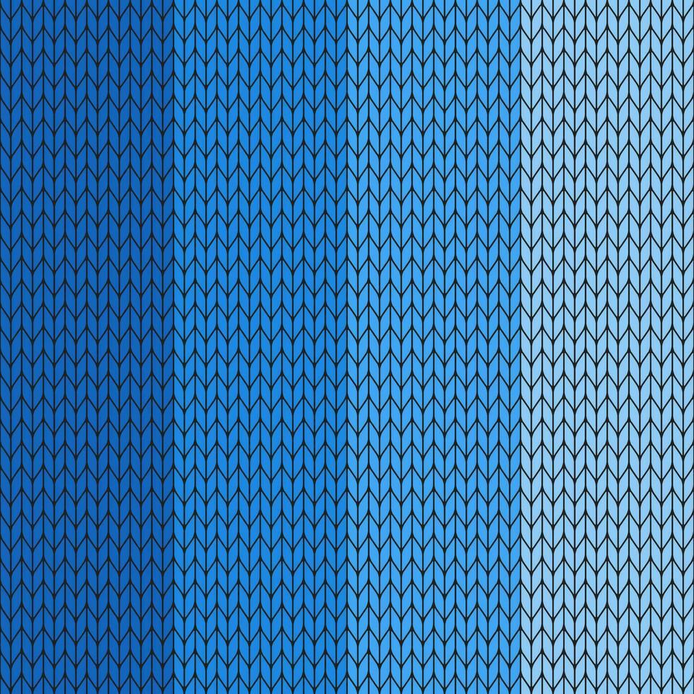 Blue gradient knitted pattern. knitted vector pattern. Seamless gradient pattern for clothing, wrapping paper, backdrop, background, gift card.