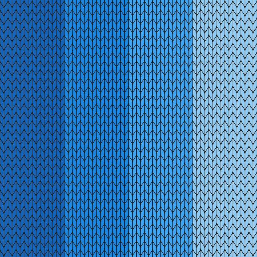 Blue gradient knitted pattern. knitted vector pattern. Seamless gradient pattern for clothing, wrapping paper, backdrop, background, gift card.