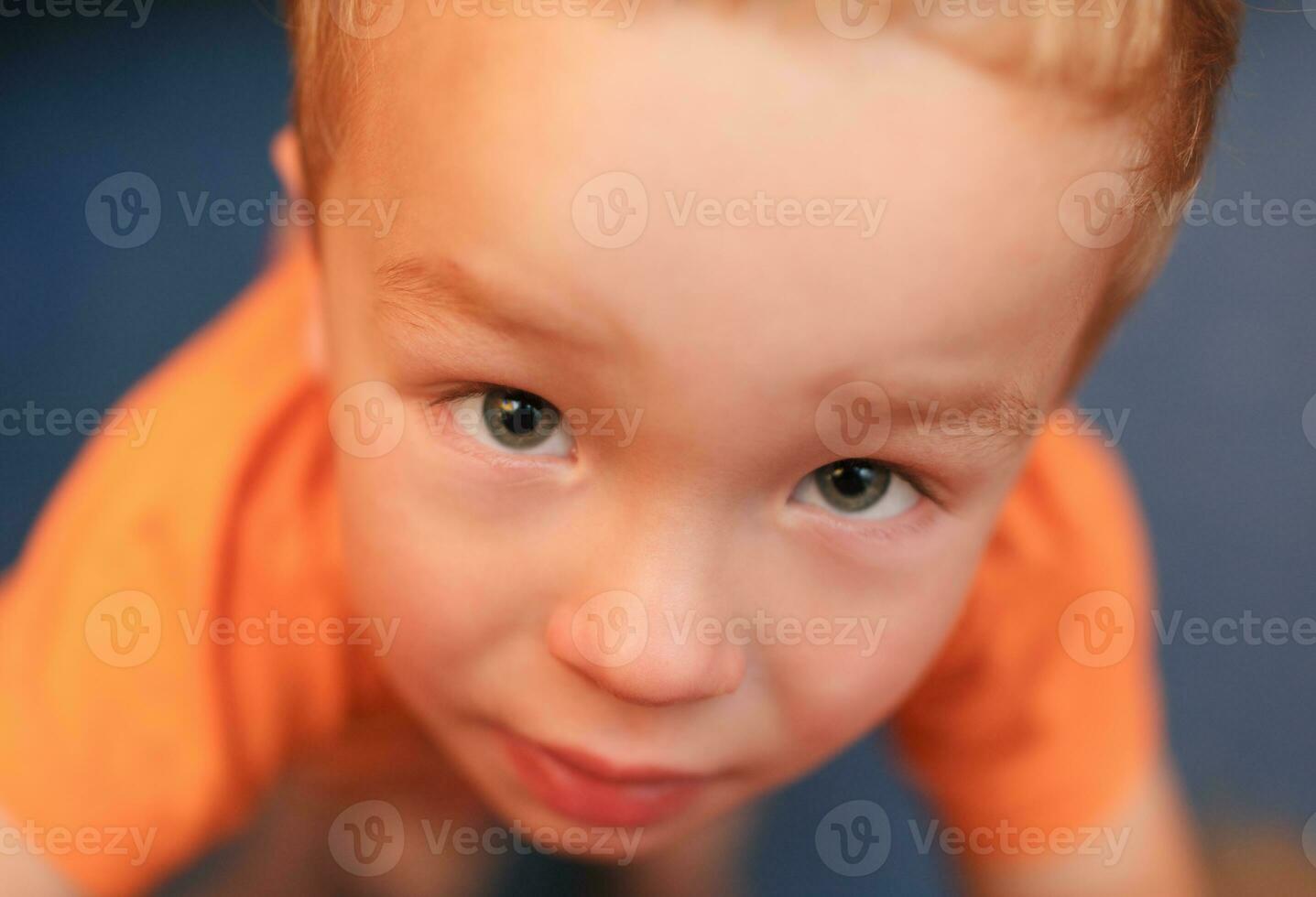 Portrait of cute 3 year-old boy photo