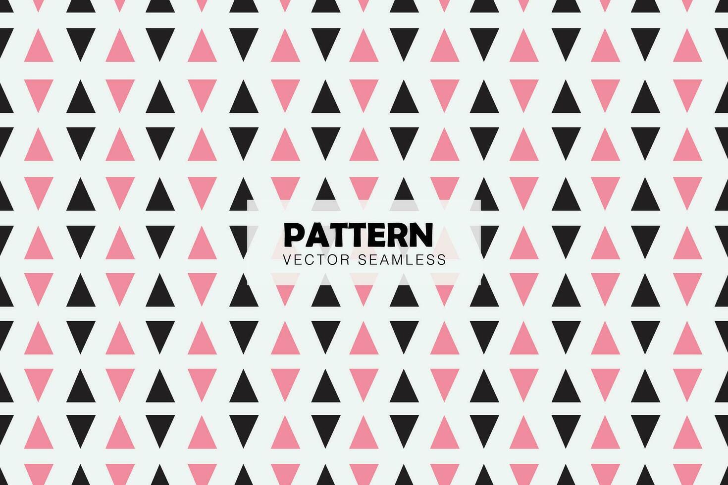 Black and pink triangles geometric shapes seamless repeat pattern vector