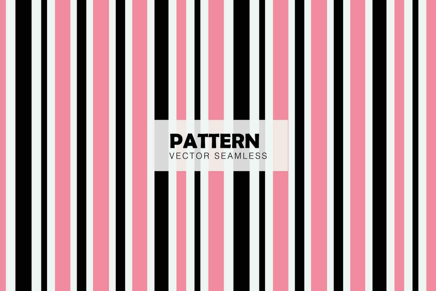 Pink and black line vertical stripes shapes seamless repeat pattern vector