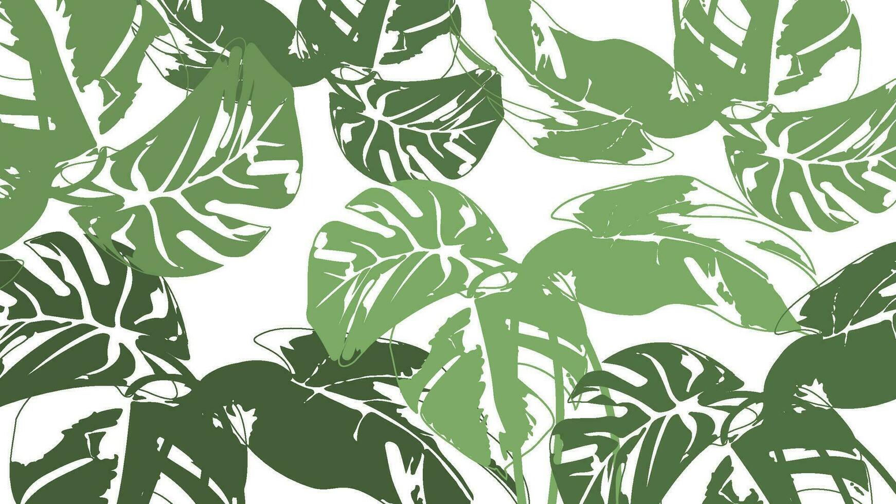monstera leaf pattern vector