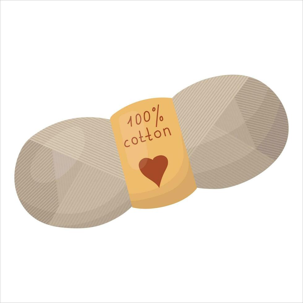 A ball of knitting thread. vector illustration.
