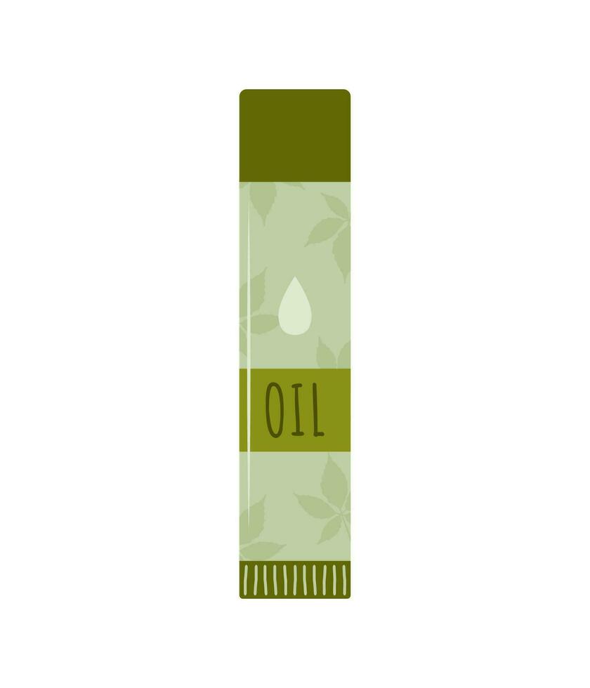 labios aceite. natural cara cuidado producto. Mañana rutina. mano dibujado orgánico producto. vector ilustración en plano dibujos animados estilo