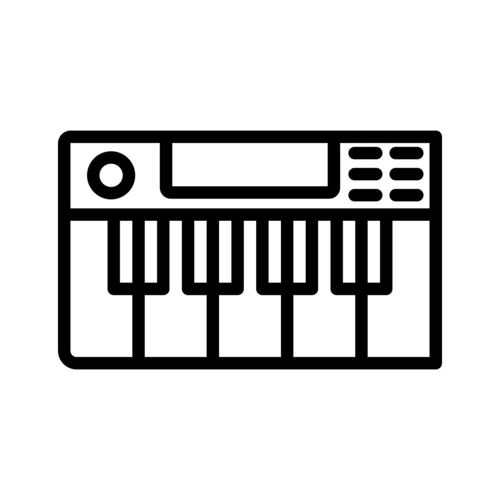 vector image of piano keyboard icon. Suitable for use in web applications, mobile applications and print media. isolated on white background.