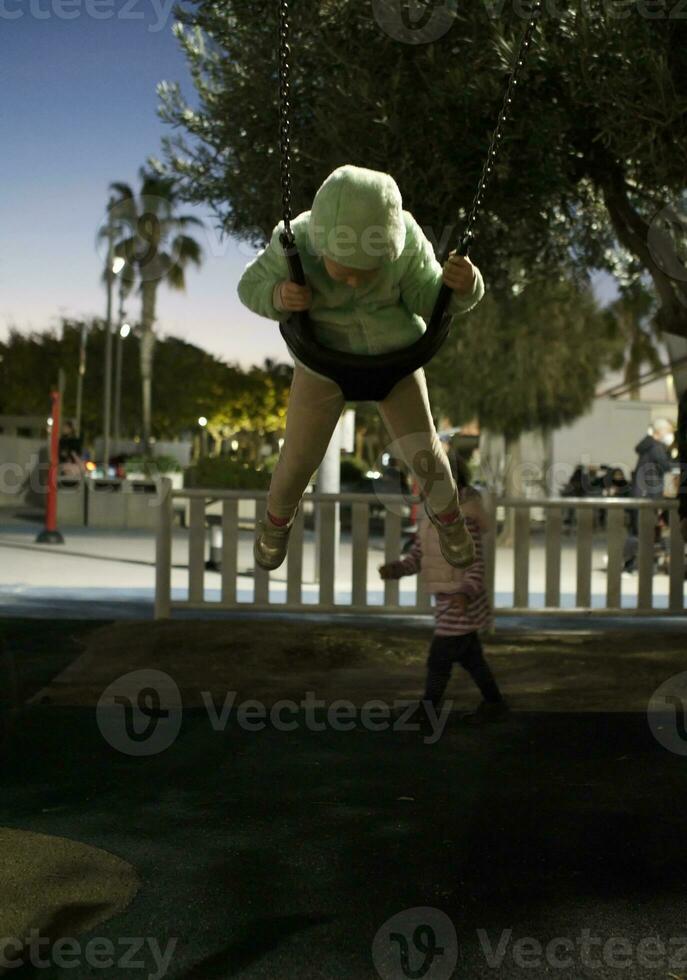 Children walking in the park photo