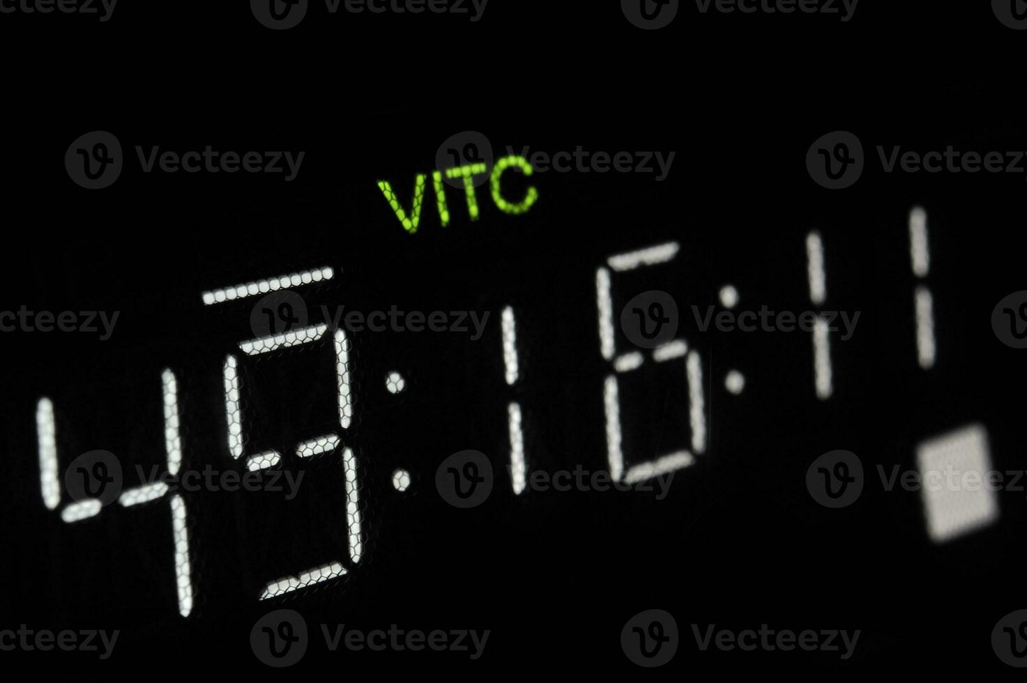 Macro shot-display of the broadcast video player, VITC photo