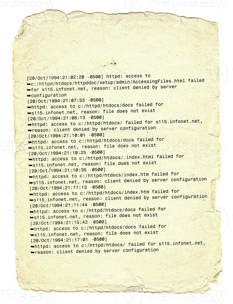 html code written on the vintage yellow paper 30905557 Stock Photo at ...