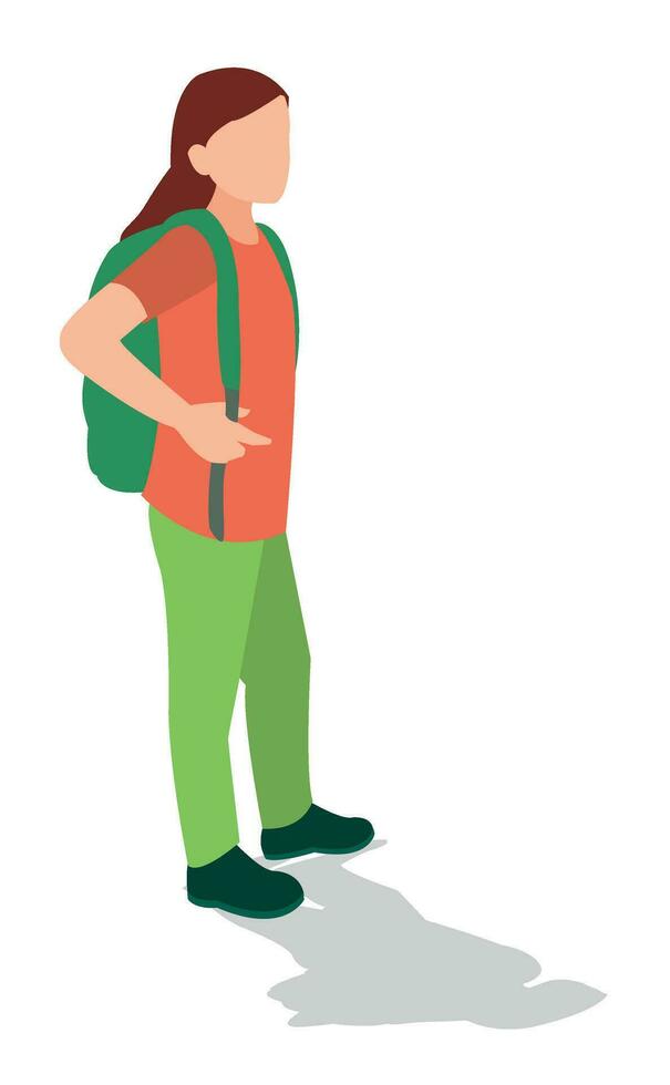 vector illustration of students in different postures