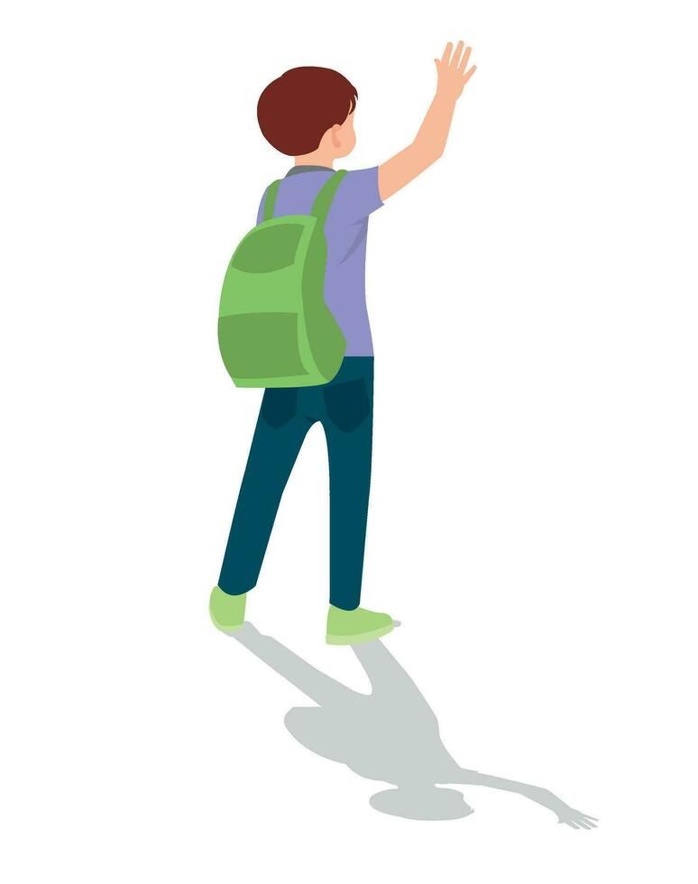 vector illustration of students in different postures