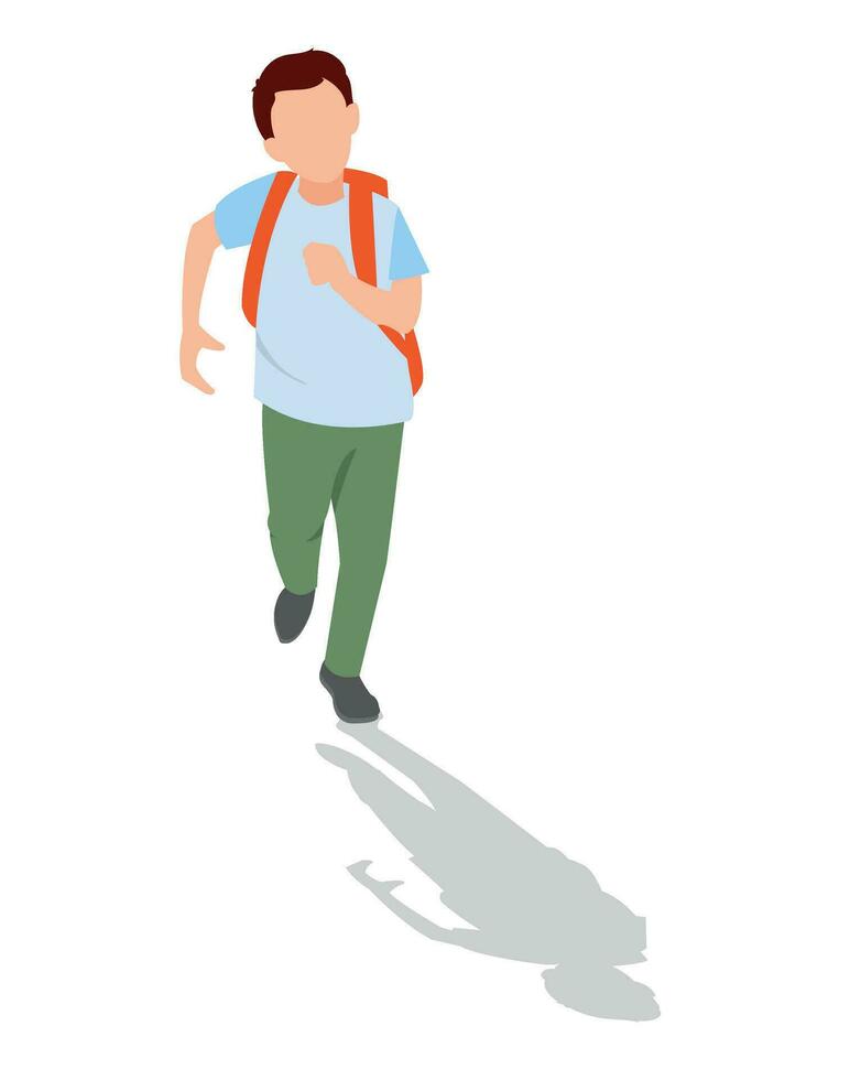 vector illustration of students in different postures