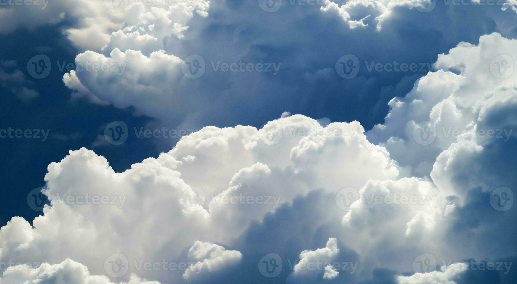 Fluffy soft clouds. Beautiful cloudy sky. Dream cloud of heaven. Nature background or backdrop. Generative ai photo