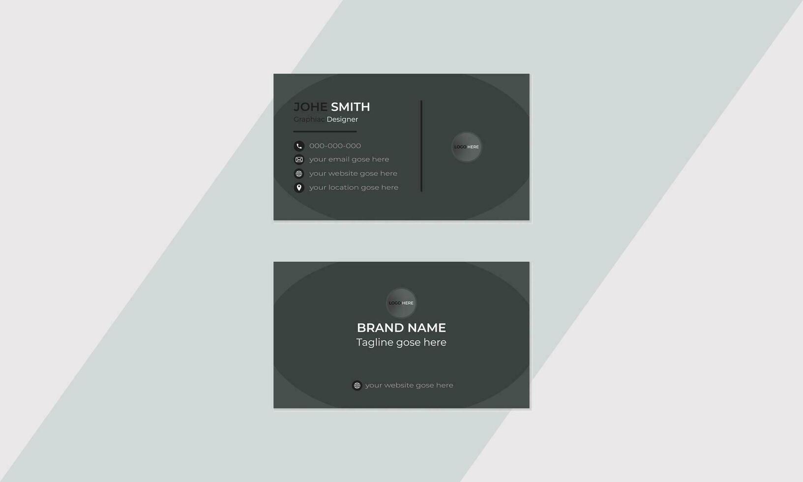 abstract creative business cards. Presentation of Simple Corporate Identity Concept Minimal Elegant Brand. vector