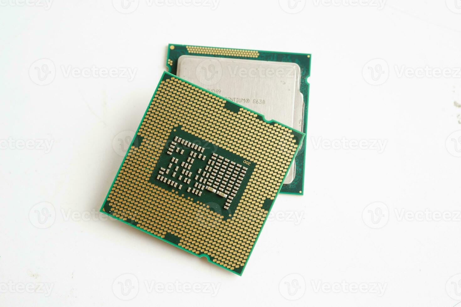 Central Processing Unit, CPU chip processor of computer mainboard, electronic technology. photo