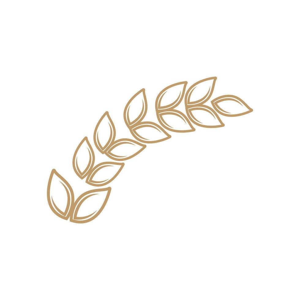 Wheat Logo Grain Design Simple Illustration Template vector