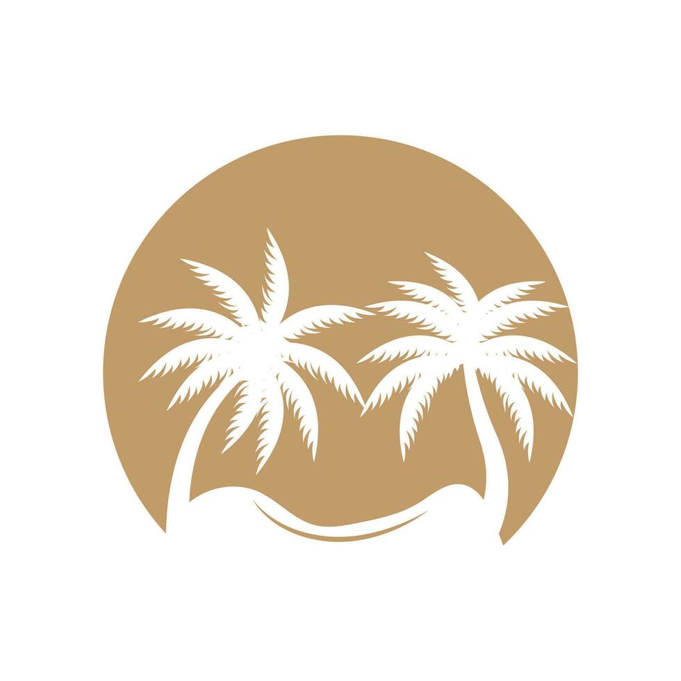 Coco árbol logo diseño, playa planta vector, palma árbol verano, ilustración modelo vector