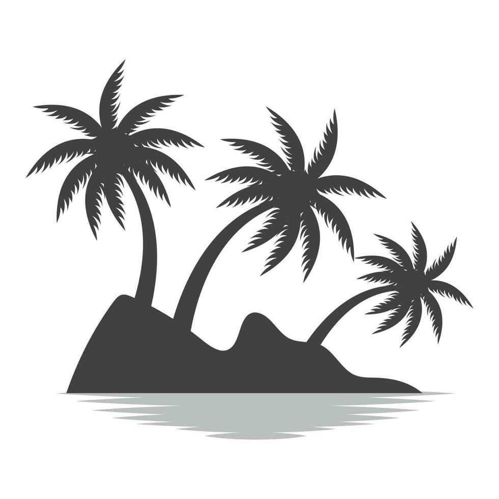 Coco árbol logo diseño, playa planta vector, palma árbol verano, ilustración modelo vector