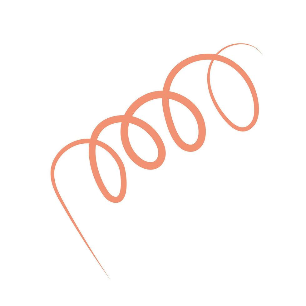 Decorative boho spiral shape. Abstract geometric element. Aesthetic symbol. vector