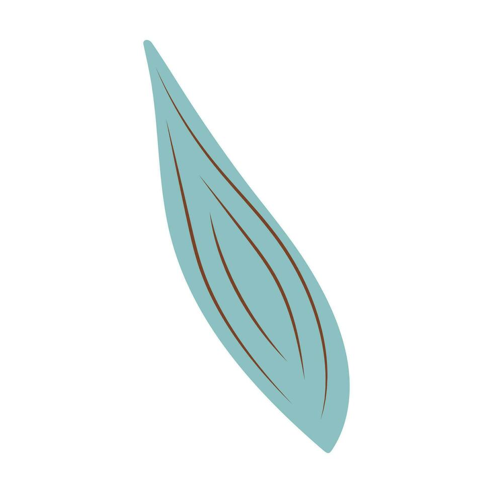 Decorative boho leaf. Abstract geometric element. Ethnic symbol. vector