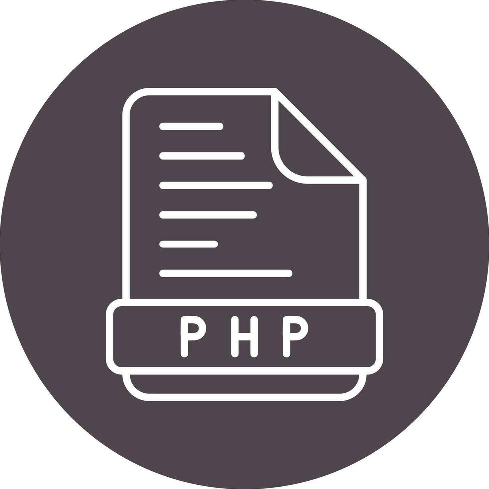 icono de vector de php