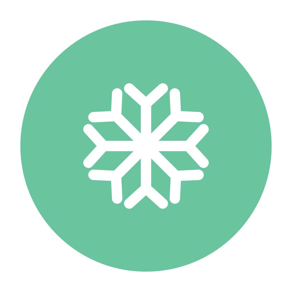 paquete de copos de nieve plano icono vector