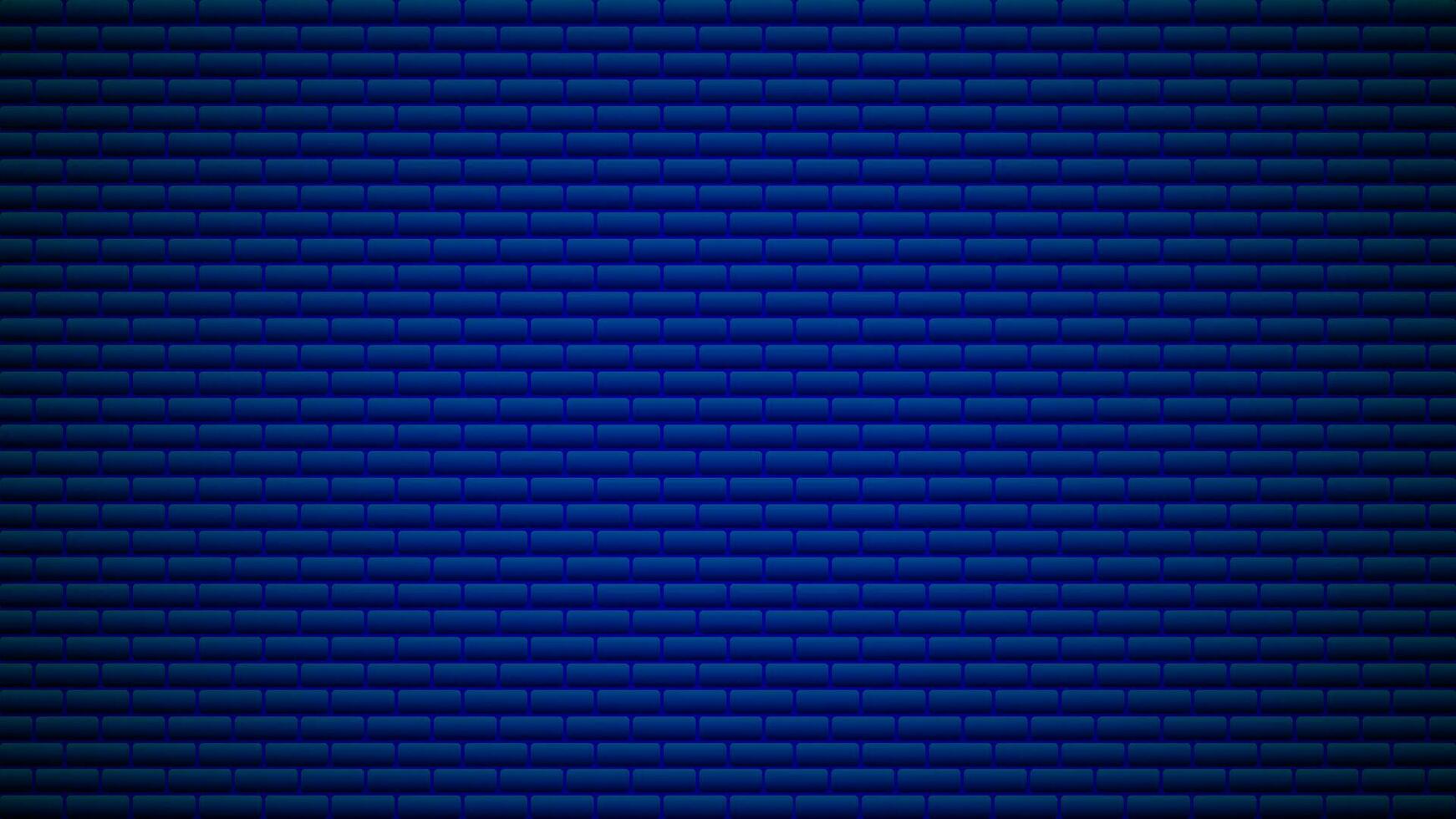 Dark Blue Brick Wall Pattern. Abstract background design template vector