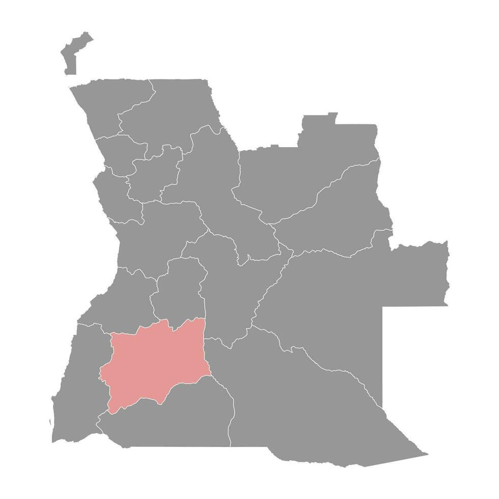 huila provincia mapa, administrativo división de angola vector