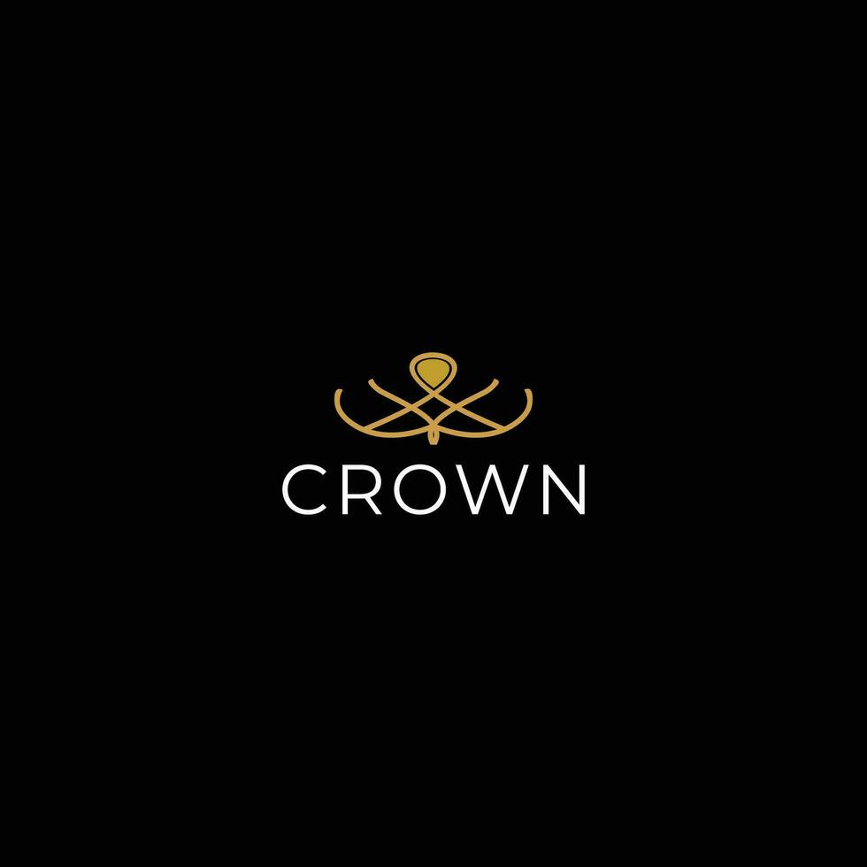 Logo design, crown, royal, prince, modern style vector