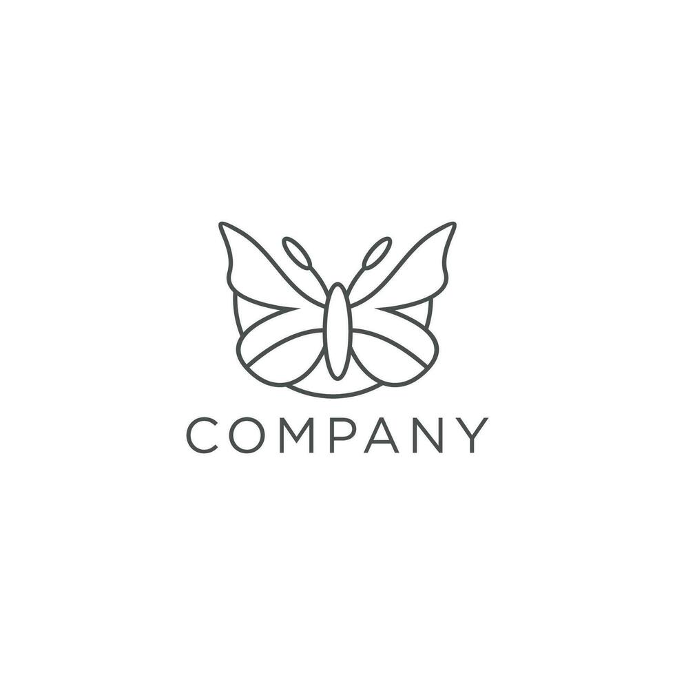 Butterfly logo. line logotype design. Universal premium butterfly symbol logotype. vector