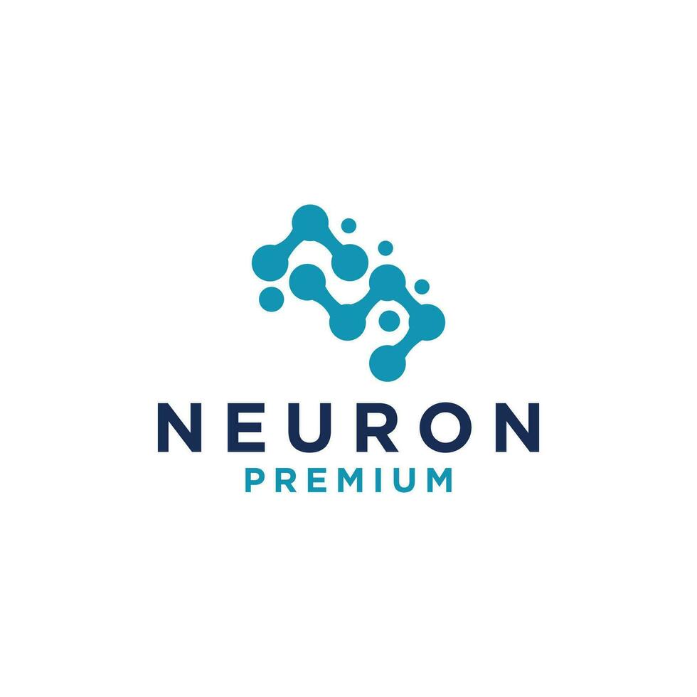 Neuro technology logo design vector illustration