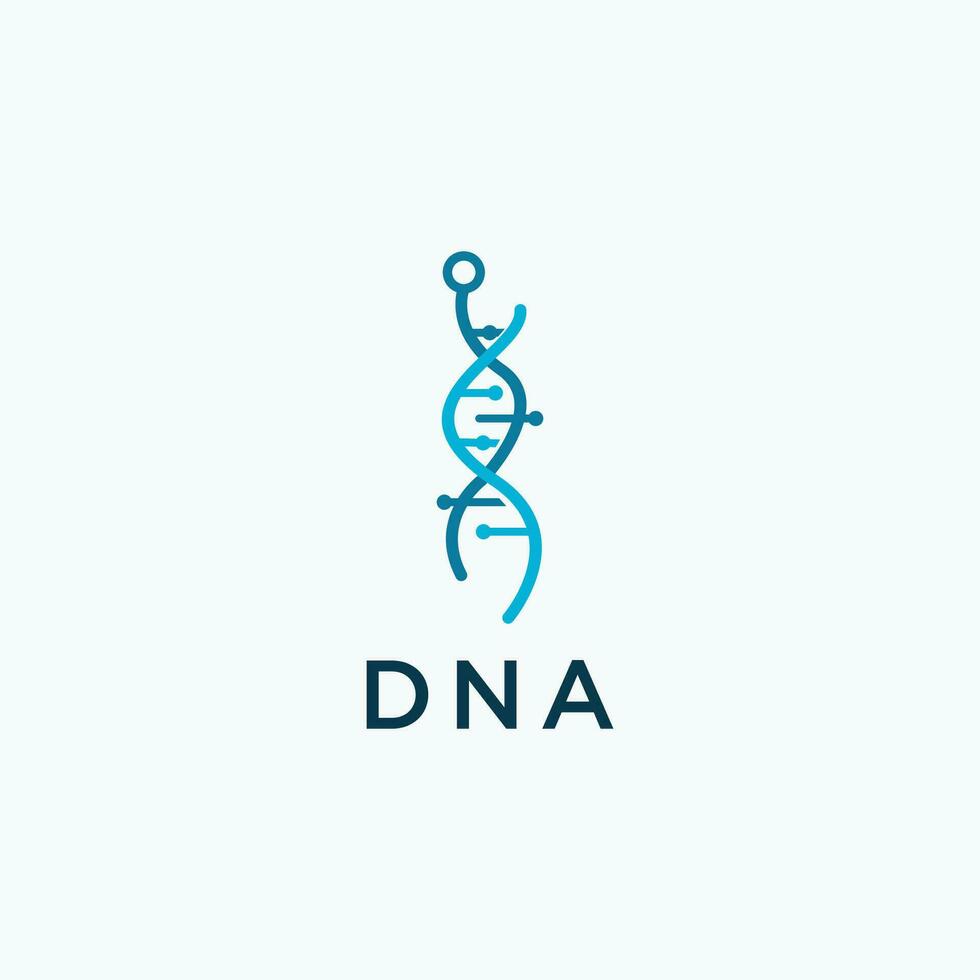 DNA logo design template.icon for science technology vector