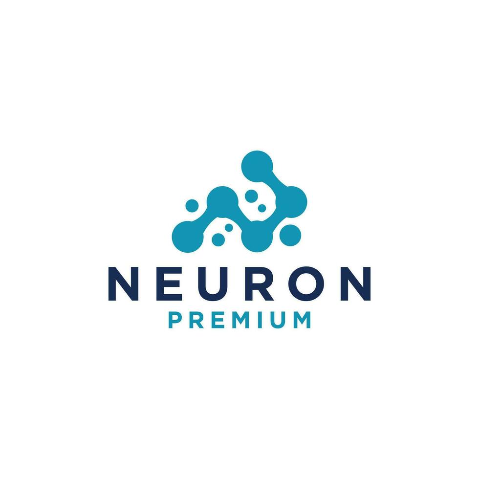 neuro tecnología logo diseño vector ilustración