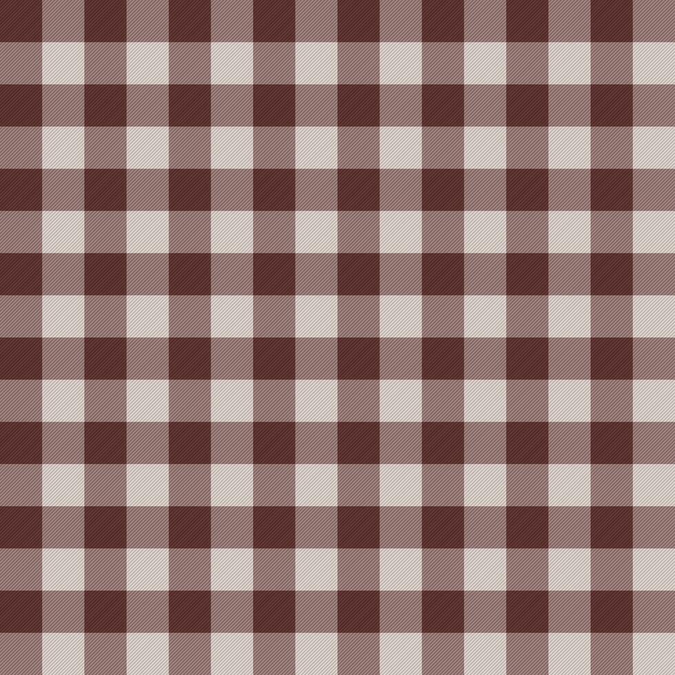 Light Brown Gingham Vector Texture Seamless Pattern