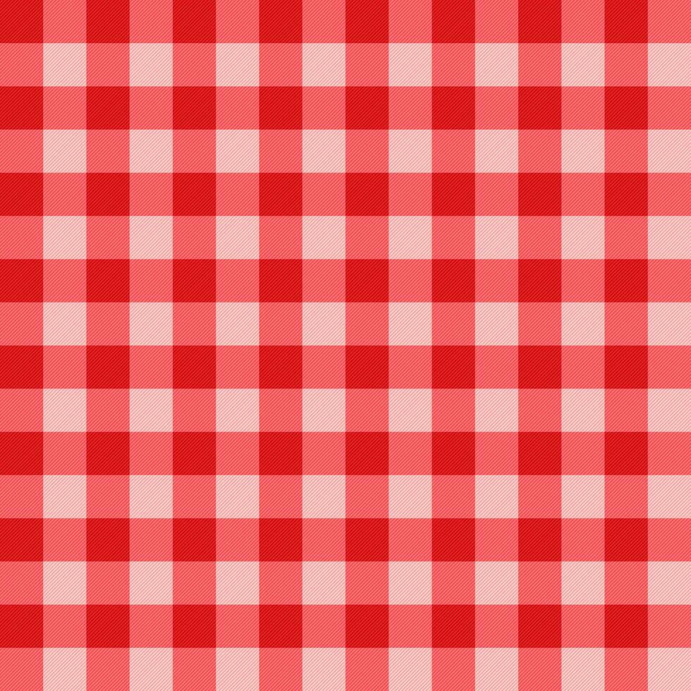 Light Red Gingham Vector Texture Seamless Pattern