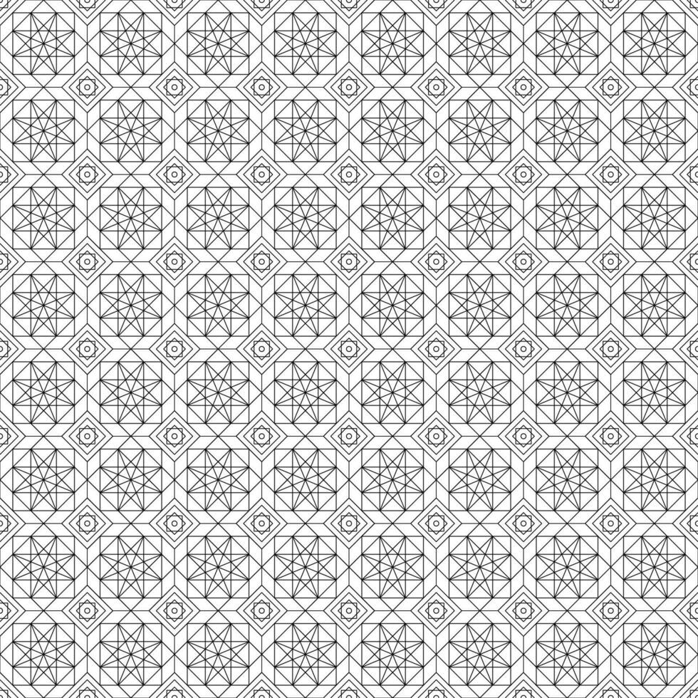 Geometrical Octagram Line Seamless Pattern Vector Design