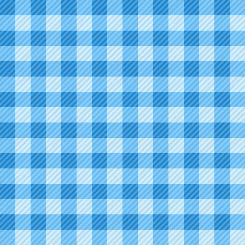 Light Blue Gingham Vector Texture Seamless Pattern