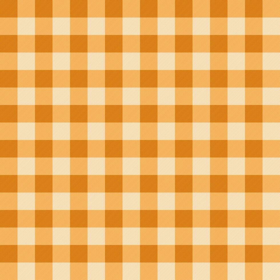 Light Orange Gingham Vector Texture Seamless Pattern