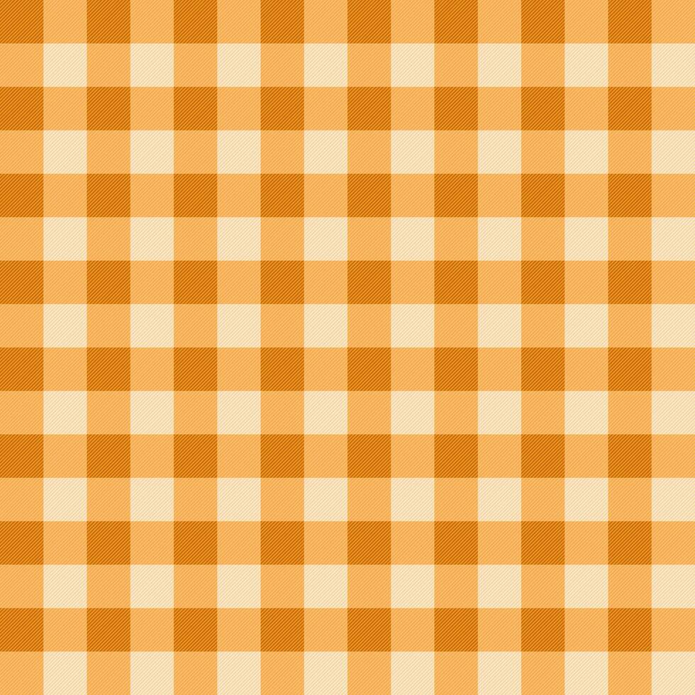 Light Orange Gingham Vector Texture Seamless Pattern