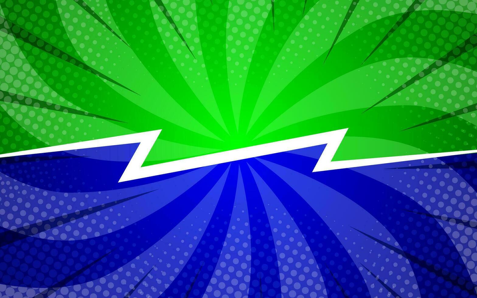 Versus in a comic background for a duel. Halftone comic design with lightning. vector